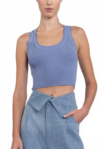 Nonchalantlabel Eve Crop Top In Blue