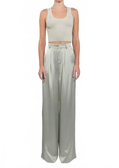 Nonchalantlabel Eve Crop Top In Sage In Gray