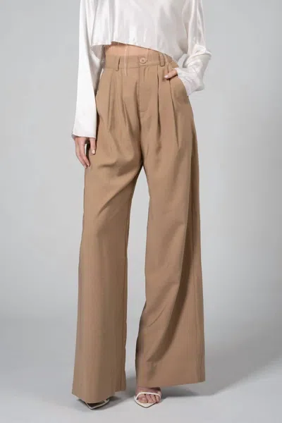 Nonchalantlabel Fabi Wide-leg Pant In Camel In Neutral