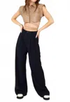Nonchalantlabel Fabi Wide Leg Pants In Navy In Blue