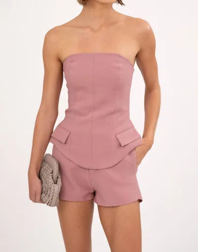 Nonchalantlabel Georgia Bustier Top In Mauve In Pink
