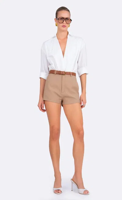 Nonchalantlabel Gia High Waist Short In Camel In Neutral