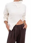 Nonchalantlabel Hayes Long Sleeve Sweater In Crema In White