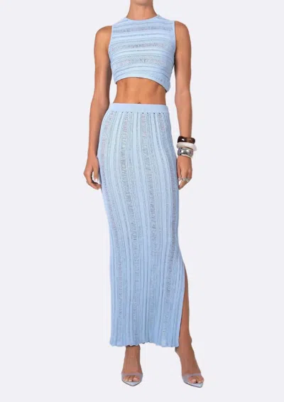Nonchalantlabel Jasmine Sleeveless Crop Top In Baby Blue