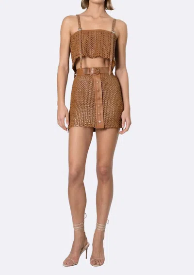 Nonchalantlabel Kaiden Mini Skirt In Honey In Brown