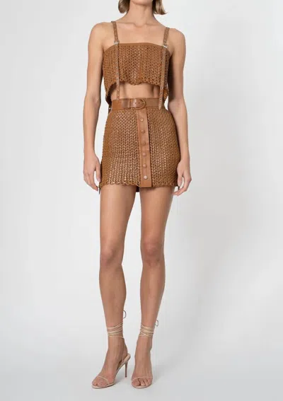 Nonchalantlabel Kaiden Skirt In Honey In Brown