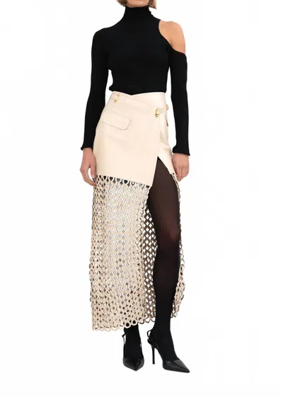 Nonchalantlabel Kallan Maxi Skirt In Creme In Multi