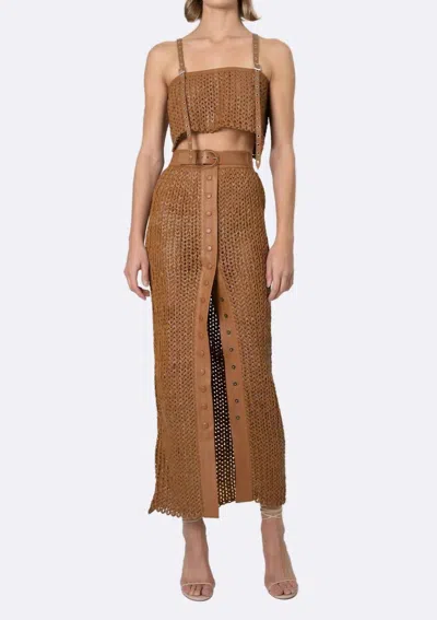 Nonchalantlabel Karina Maxi Skirt In Honey In Brown