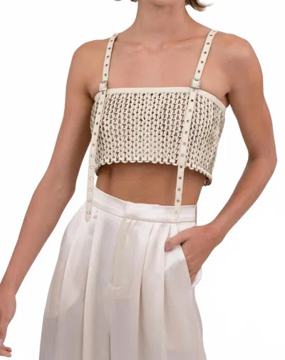 Nonchalantlabel Karter Crop Top In Crema In Multi