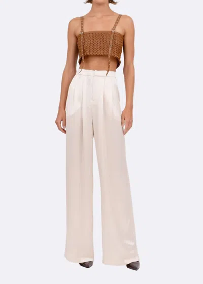 Nonchalantlabel Karter Crop Top In Honey In White