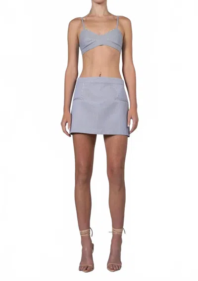 Nonchalantlabel Karter Mini Skirt In Blue In Brown