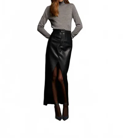 Nonchalantlabel Kimberly Leather Skirt In Black