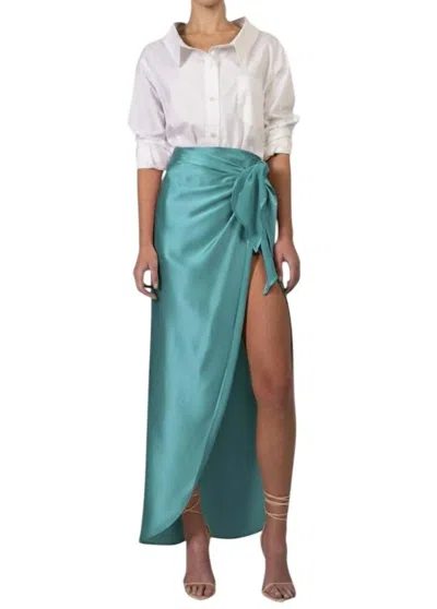 Nonchalantlabel Kylie Skirt In Teal In Blue