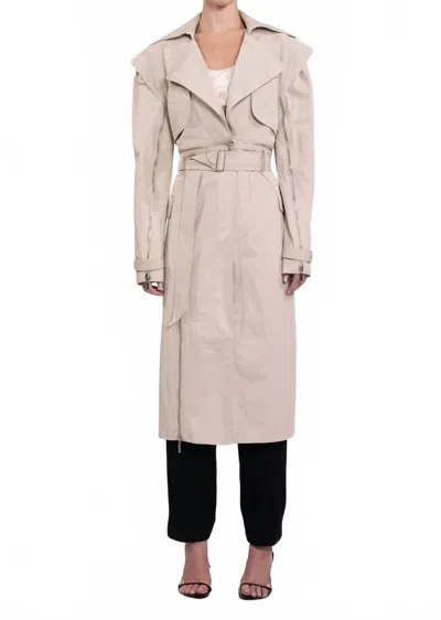 Nonchalantlabel Lennox Trench Coat In Tan In Neutral