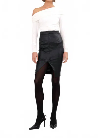 NONCHALANTLABEL LEO MIDI SKIRT IN BLACK