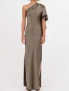 Nonchalantlabel Lovell Moss Dress In Green In Brown
