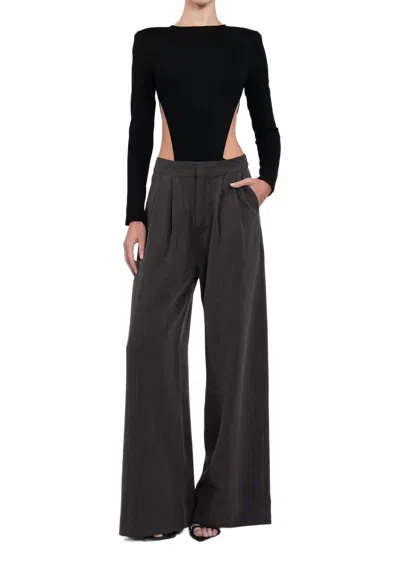 Nonchalantlabel Mae Pant In Gray In Black