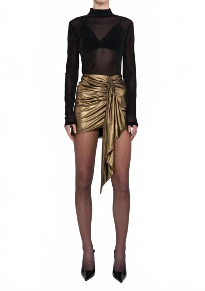 Nonchalantlabel Margo Mini Skirt In Bronze In Black