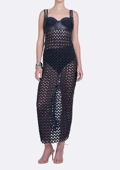 Nonchalantlabel Mariah Maxi Dress In Denim In Black