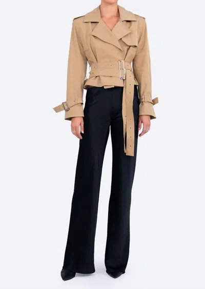 Nonchalantlabel Maxie Trench Jacket In Khaki In Neutral
