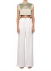 Nonchalantlabel Mel Crop Top In Desert Sage In Metallic