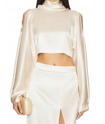 Nonchalantlabel Melanie Crop Top In Champagne In Neutral