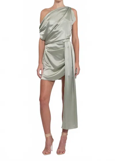 Nonchalantlabel Natalie Mini Dress In Sage In Green