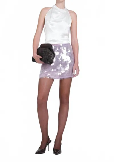 Nonchalantlabel Olivia Sequins Mini Skirt In Lavender In Purple