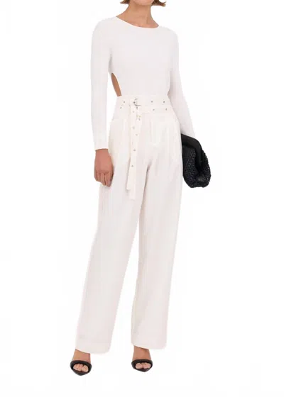 Nonchalantlabel Pace Bodysuit In Ivory In Multi