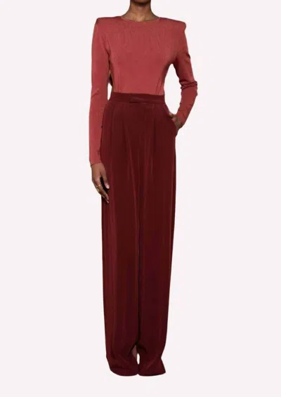 Nonchalantlabel Pace Bodysuit In Rust In Red