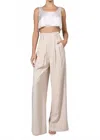 Nonchalantlabel Paige Wide Leg Pant In Oat In Neutral