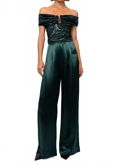 Nonchalantlabel Paris Pants In Emerald In Green