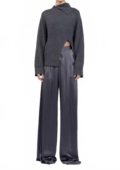 Nonchalantlabel Paris Pants In Gray In Blue