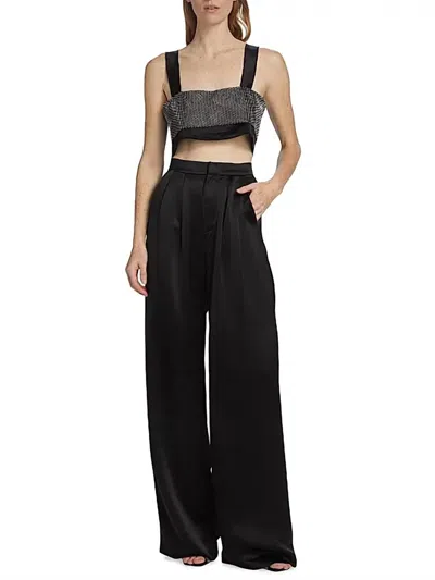 Nonchalantlabel Paris Pleated Front Trousers In Black