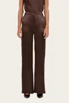 Nonchalantlabel Pauline Straight-leg Pant In Chocolate In Brown