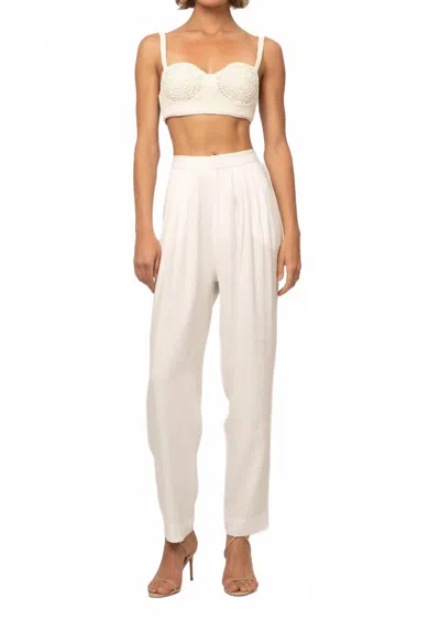 Nonchalantlabel Penny Pant In White In Neutral