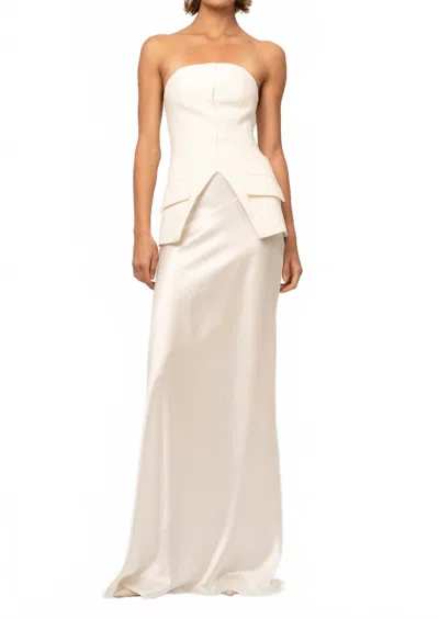 Nonchalantlabel Petra Strapless Top In Winter White