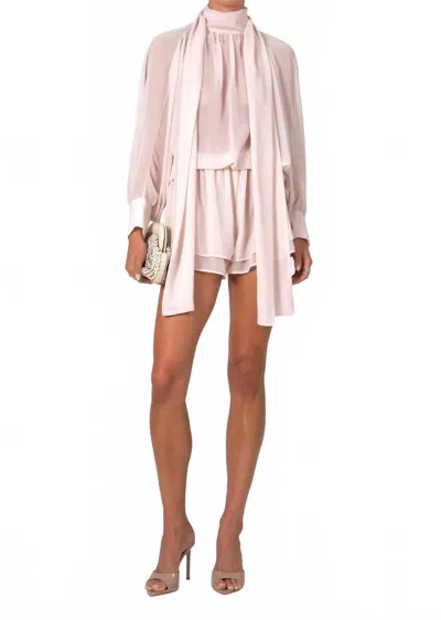 Nonchalantlabel Rowan Layered Chiffon Romper In Light Pink In Multi