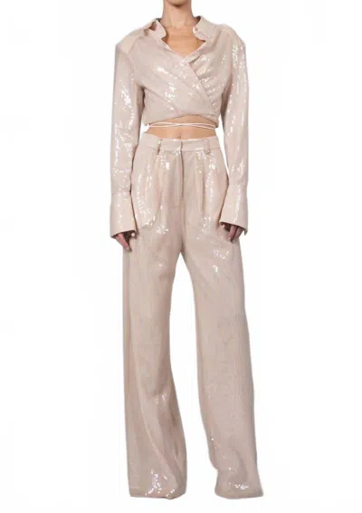 Nonchalantlabel Roxanne Pant In Blush In Neutral