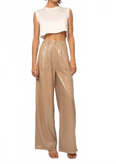 Nonchalantlabel Roxanne Pants In Sand In Brown