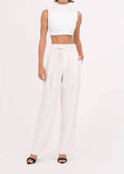 Nonchalantlabel Ryland Crop Top In Ivory In White