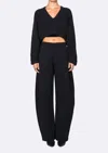 Nonchalantlabel Sam Crop Sweater In Black In Black