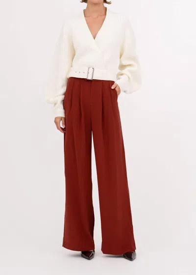 Nonchalantlabel Santana Pant In Rust In Red