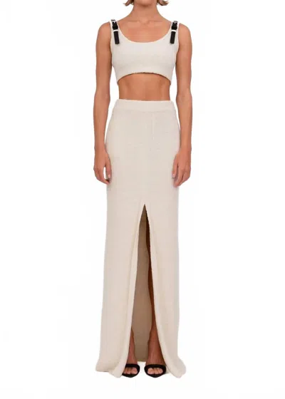 Nonchalantlabel Simone Maxi Skirt In Ivory In Neutral