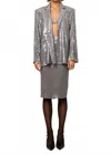 Nonchalantlabel Sylvie Blazer In Quicksilver In Multi
