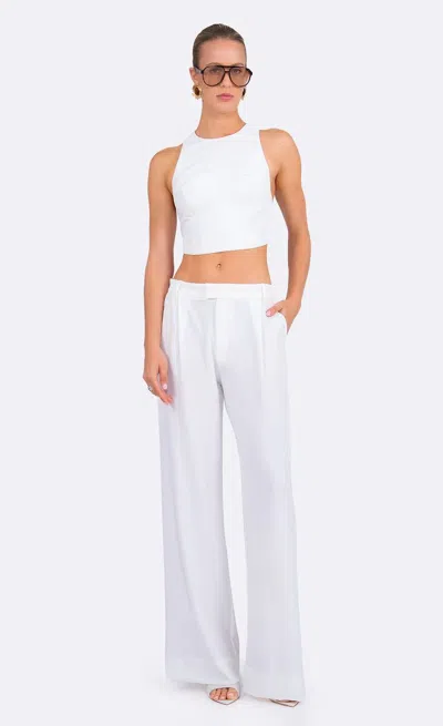Nonchalantlabel Tessa Sleeveless Crop Top In White