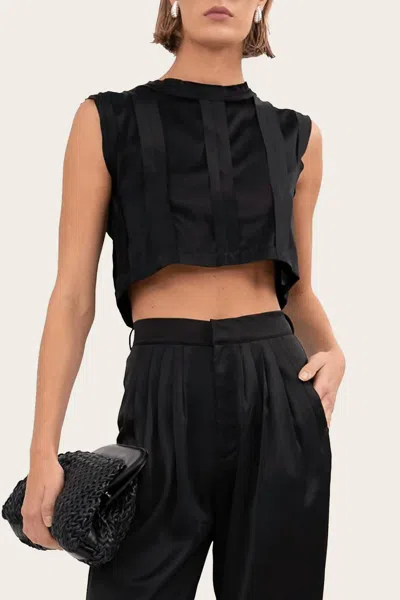 Nonchalantlabel Thea Crop Top In Black