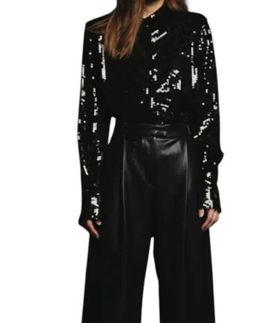 Nonchalantlabel Tiffany Long Sleeve Top In Black
