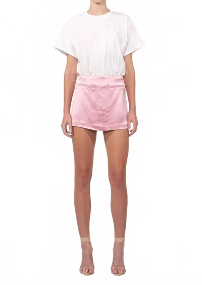 Nonchalantlabel Tove Mini Skirt In Desert Pink