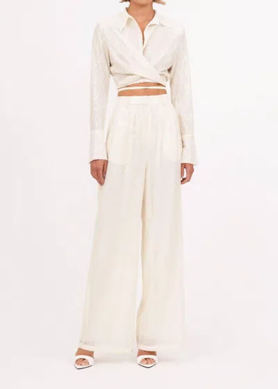 Nonchalantlabel Tylan Long Sleeve Top In Winter White